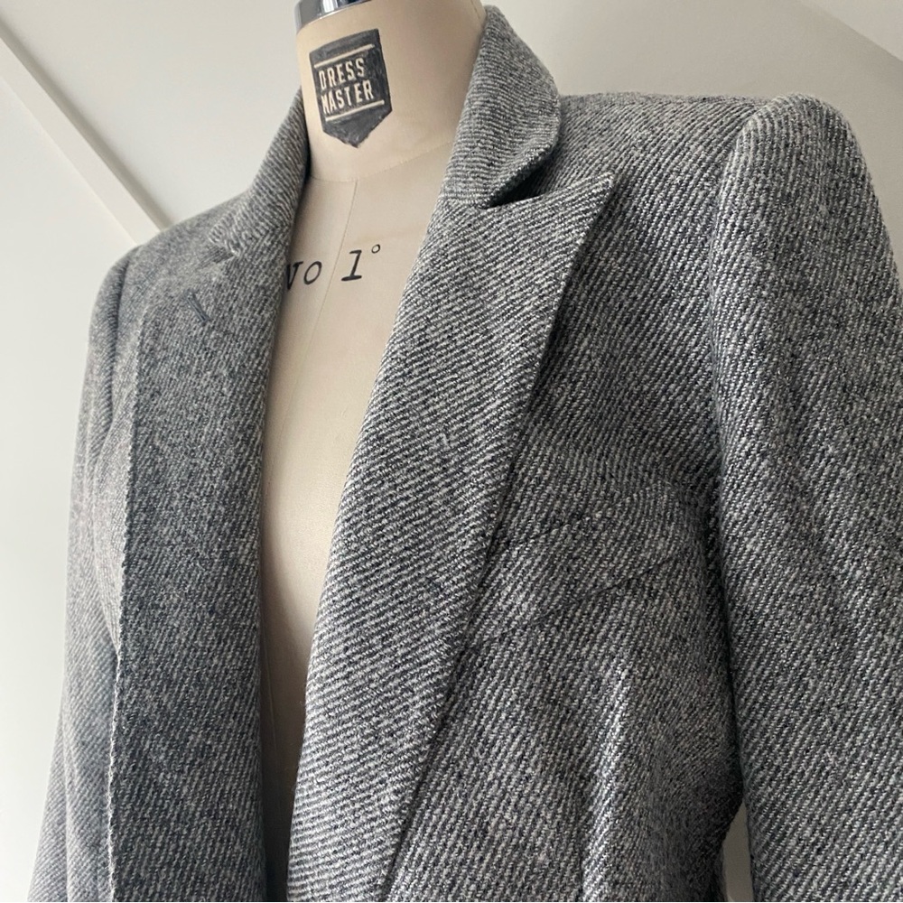 Smythe Single Breast Tweed Wool Aplca Silk Blend  Blazer - 8 - Picture 5 of 15